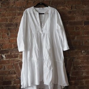 Zara Long Poplin Dress
